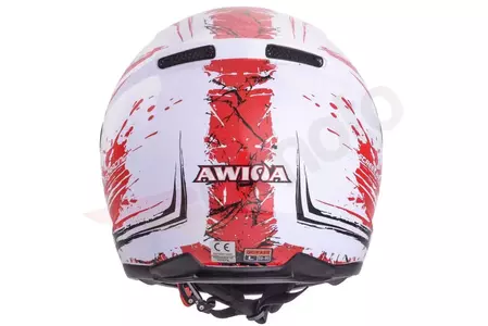 Awina integrālā motociklista ķivere TN0700B-B2 balta un sarkana XS-3
