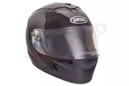 Motorkerékpár integrált sisak TN0700B-F1 Awina fényes fekete M-1