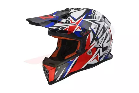 Kask motocyklowy enduro LS2 MX437 FAST STRONG W/BLUE RED S-1