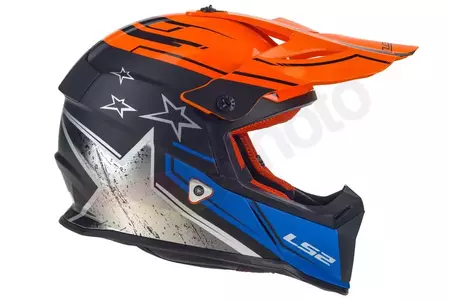 LS2 MX437 FAST CORE NEGRO NARANJA L casco moto enduro-2