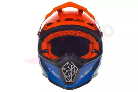 LS2 MX437 FAST CORE NEGRO NARANJA L casco moto enduro-3