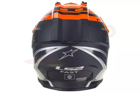 LS2 MX437 FAST CORE NEGRO NARANJA L casco moto enduro-5
