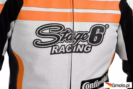 "Stage6 Racing MKII" vientisas motociklininko kostiumas, baltas, 56-4