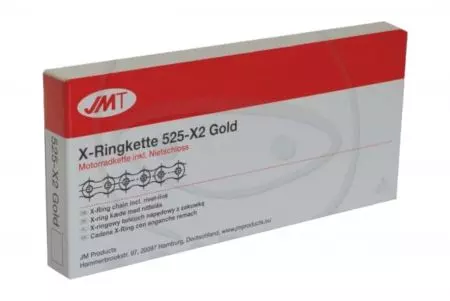 Łańcuch napędowy JMT 525X2 108 otwarty z zakuwką złoty