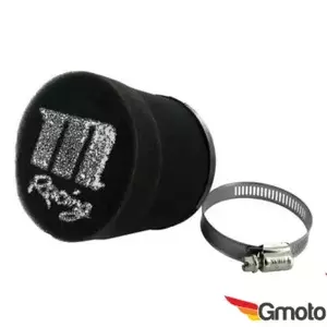 Motoforce Racing kooniline filter, must, paigaldusläbimõõt - 50mm - MF18.00100