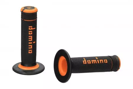 Černo-oranžové uzavřené rukojeti řízení Domino Offroad X-treme - A19041C4540A7-0