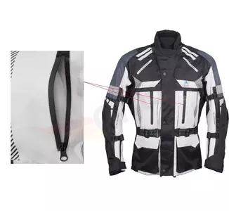 Jachetă lungă din material textil Roleff RO775 (3in1) culoare negru/alb mărime S-5