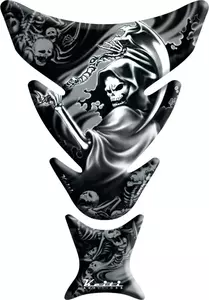 Tapis de réservoir Keiti noir Reaper noir et blanc - KT7600