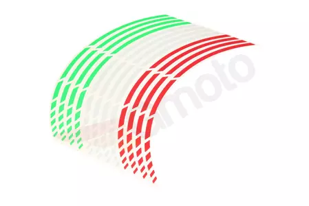 Autocolante reflectorizante pentru roți Keiti alb/roșu/verde-2