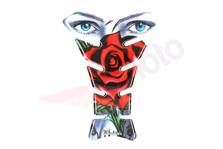 Jastučić Keiti Woman s crvenom i bijelom ružom-1