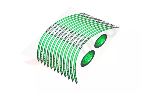 Adesivo riflettente a cerchio Racing Keiti verde fluo-1
