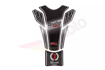 Almofada de depósito Keiti Honda Racing preta e cinzenta-1