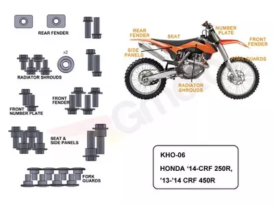 Kit de parafusos Keiti para Honda CRF 250R 14- CRF450R 13-14-2