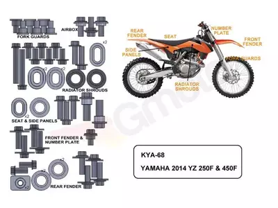 Zestaw śrub Keiti do Yamaha YZ 250F & 450F 2014-2