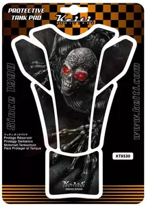 Подложка за резервоар Keiti Skull в черно и сиво-2