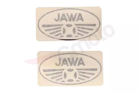 Naklejka czarna logo Jawa 2 szt. - 121915