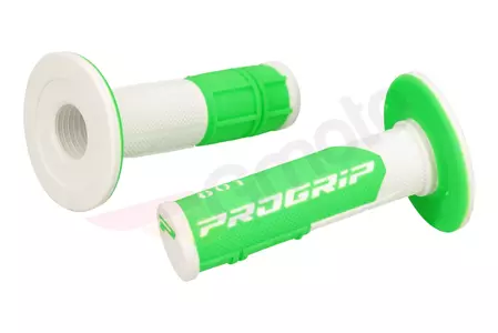 Gummigriffe Lenkergriffe Progrip 801 Off Road weiß grün fluo 2-teilig - PG801WH/GRF