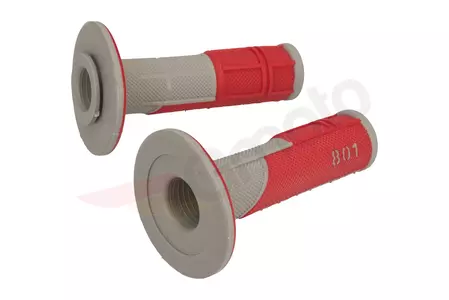 Punhos de dois componentes Progrip 801 Off Road cinzento vermelho-3