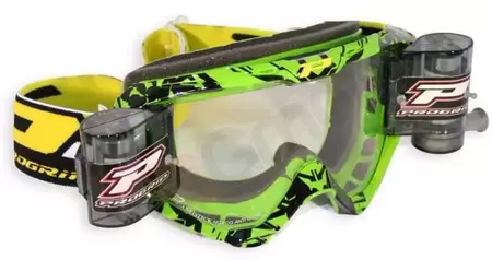 Óculos de proteção para motociclistas Progrip Roll Off 3458 verde - PG3458/16GR
