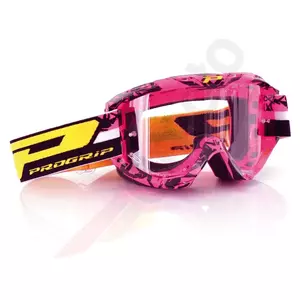 Óculos de proteção para motociclistas Progrip LS Riot 3450 fúcsia preto vidro transparente sensível à luz - PG3450/16FX/BK