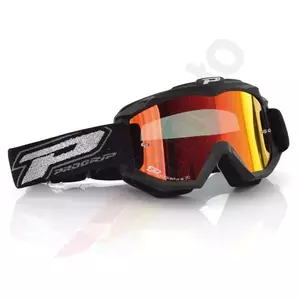 Очила за мотоциклет Progrip Dark Side 3204 матово черно огледално оранжево стъкло - PG3204BKMRD