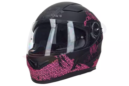 Kask motocyklowy integralny Lazer Bayamo Pretty Girl czarno różowy matowy M-2