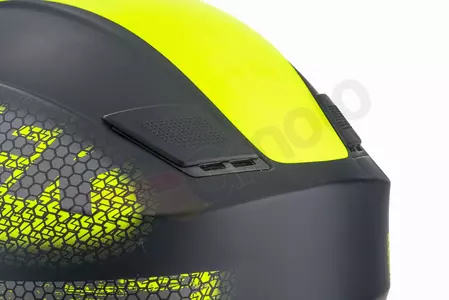 Lazer Bayamo Nanotech motociklistička kaciga za cijelo lice, crna, fluo žuta, mat, 2XS-12