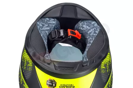 Lazer Bayamo Nanotech motociklistička kaciga za cijelo lice, crna, fluo žuta, mat, 2XS-15