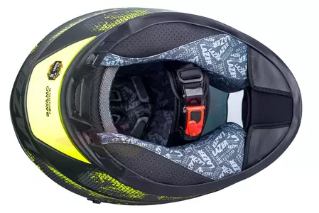 Lazer Bayamo Nanotech capacete integral de motociclista preto amarelo fluo mate L-14