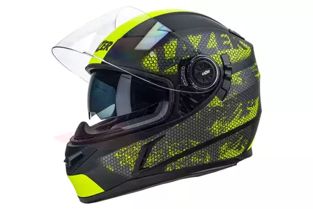 Lazer Bayamo Nanotech capacete integral de motociclista preto amarelo fluo mate L-1