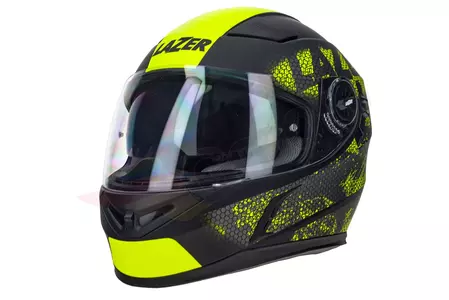 Lazer Bayamo Nanotech capacete integral de motociclista preto amarelo fluo mate L-2