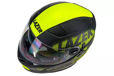 Lazer Bayamo Nanotech capacete integral de motociclista preto amarelo fluo mate L-9