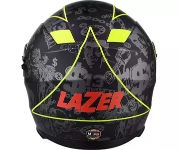 Lazer Bayamo Stunter 13 casco integral moto negro fluo amarillo mate 2XL-5