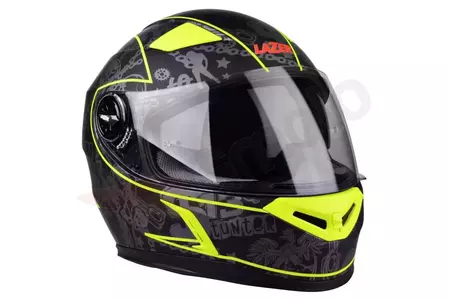 Lazer Bayamo Stunter 13 capacete integral de motociclista preto fluo amarelo mate 2XS