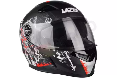 Lazer Bayamo Pitbull 2 motociklistička kaciga koja pokriva cijelo lice crna crvena bijela mat L-1