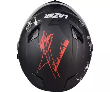 Lazer Bayamo Pitbull 2 casco integral moto negro rojo blanco mate L-7