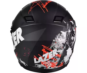 Lazer Bayamo Pitbull 2 интегрална каска за мотоциклет черна червена бяла матова XS-6