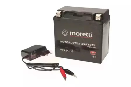 Gél akkumulátor 12V 12Ah Moretti YTX14-BS + töltő