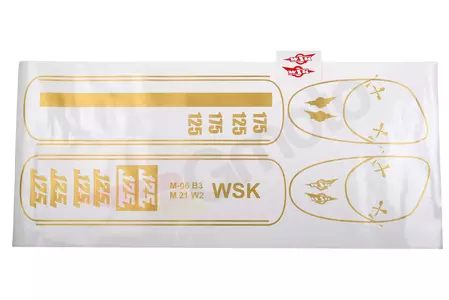 Szparunki złote - naklejki WSK 125 M06 B3 Garbuska WSK 175 M21 W2 - 122980