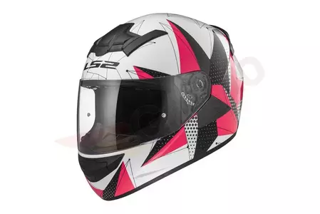 Kask integralny LS2 FF352 ROOKIE BRILLIANT WHITE PINK M-1