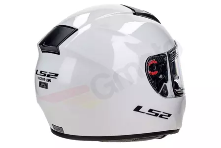 LS2 FF397 VECTOR SOLID WHITE 3XL integralus motociklininko šalmas-7