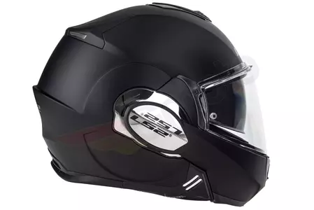 LS2 FF399 VALIANT MATT NEGRO L casco moto mandíbula-4