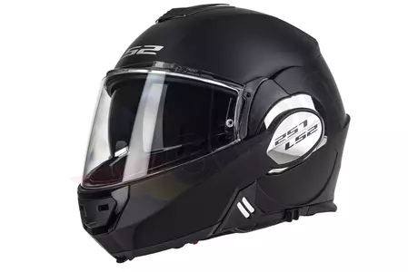 LS2 FF399 VALIANT MATT NEGRO M casco de moto mandíbula-2