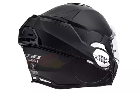 LS2 FF399 VALIANT MATT NEGRO S casco moto mandíbula-7