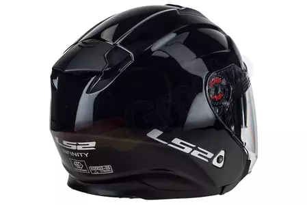 LS2 OF521 INFINITY SOLID BLACK 3XL casco abierto para moto-5