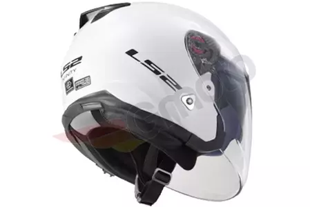 LS2 OF521 INFINITY SOLID WHITE 3XL motorcykelhjälm med öppet ansikte-2