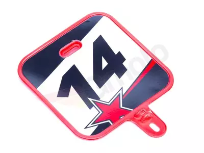 Предна емблема - отпред с № 14 Mini Cross в червено - 02-030754-DB14-055