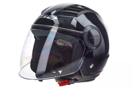 LS2 OF562 AIRFLOW SOLID BLACK motoristična čelada z odprtim obrazom L-2