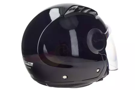 LS2 OF562 AIRFLOW SOLID BLACK motorcykelhjelm med åbent ansigt M-4