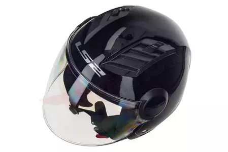 LS2 OF562 AIRFLOW SOLID BLACK S capacete aberto para motociclistas-6